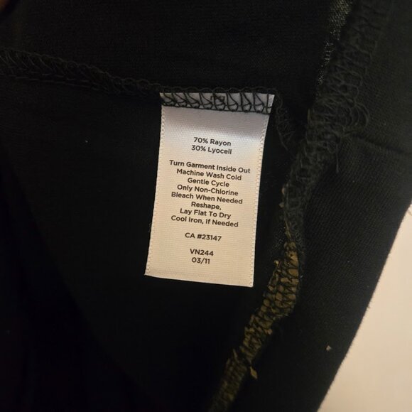 Talbots sleeveless black tunic top with front tie NWT Size XL - Picture 4 of 5